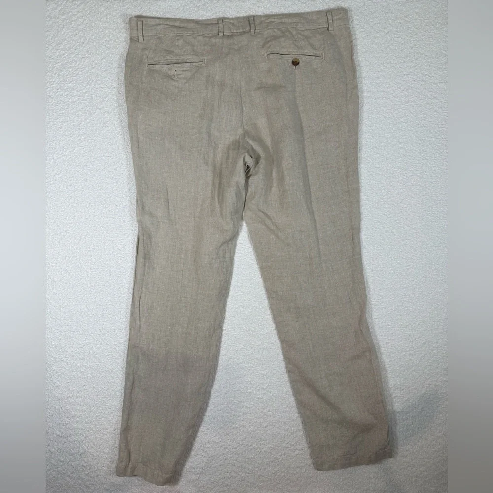 Club Room Men's 100% Linen Pants 38w/32L- sand